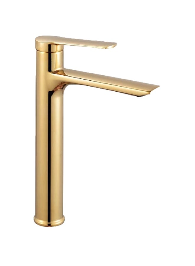 Long gold sink mixer with hoses - Image 2
